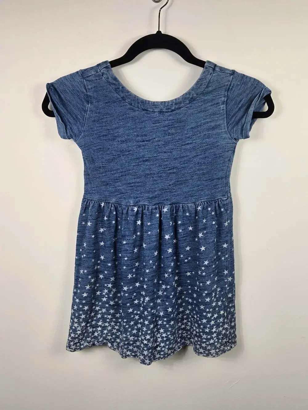 Gap Girls Size 6–7 Blue Star Print Cotton Fit & Flare Skater Dress